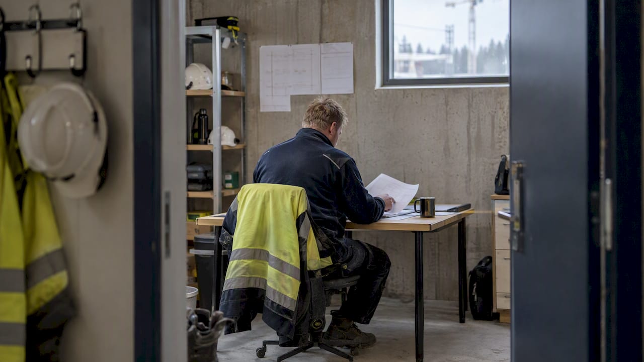 Safety officer reviewing a method statement